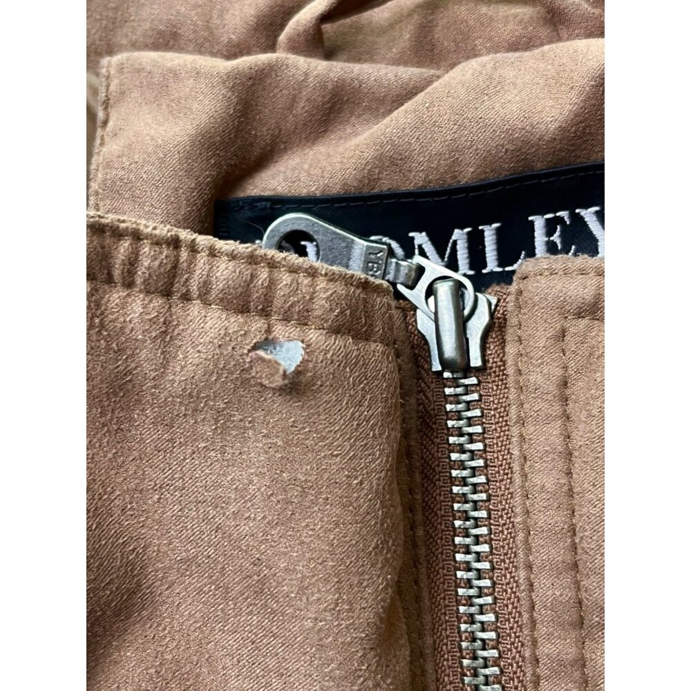 Bromley Womens Brown Moleskin Parka Coat Genuine Racoon Fur Hood Size 3X - Picture 15 of 16